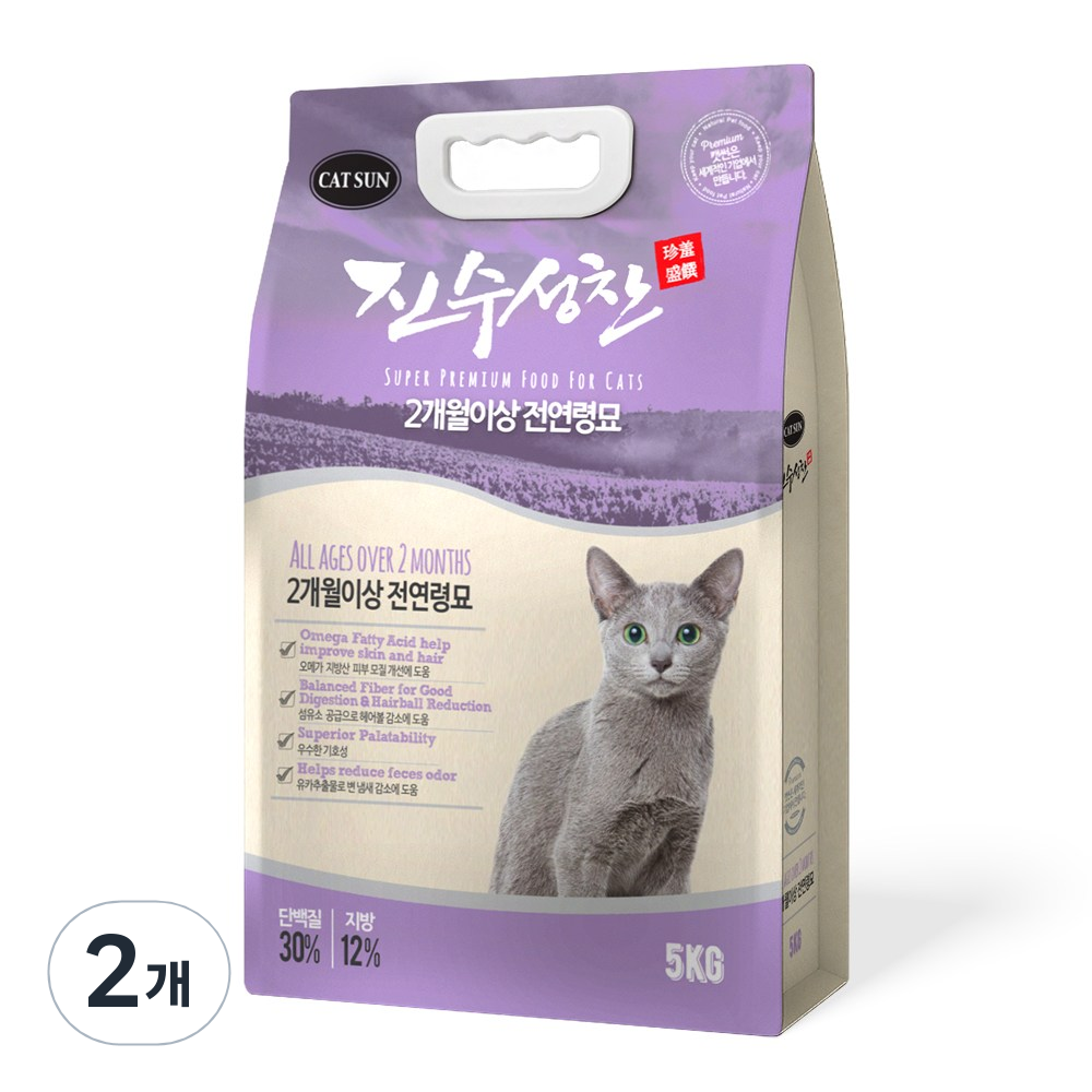 진수성찬 고양이 사료 건강 전연령묘 캣썬