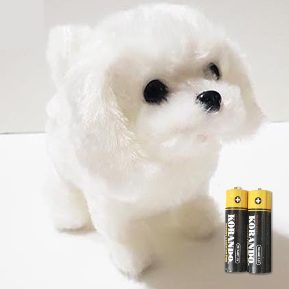 UB toy 움직이는 강아지 인형 건전지동봉, 화이트, 1개
