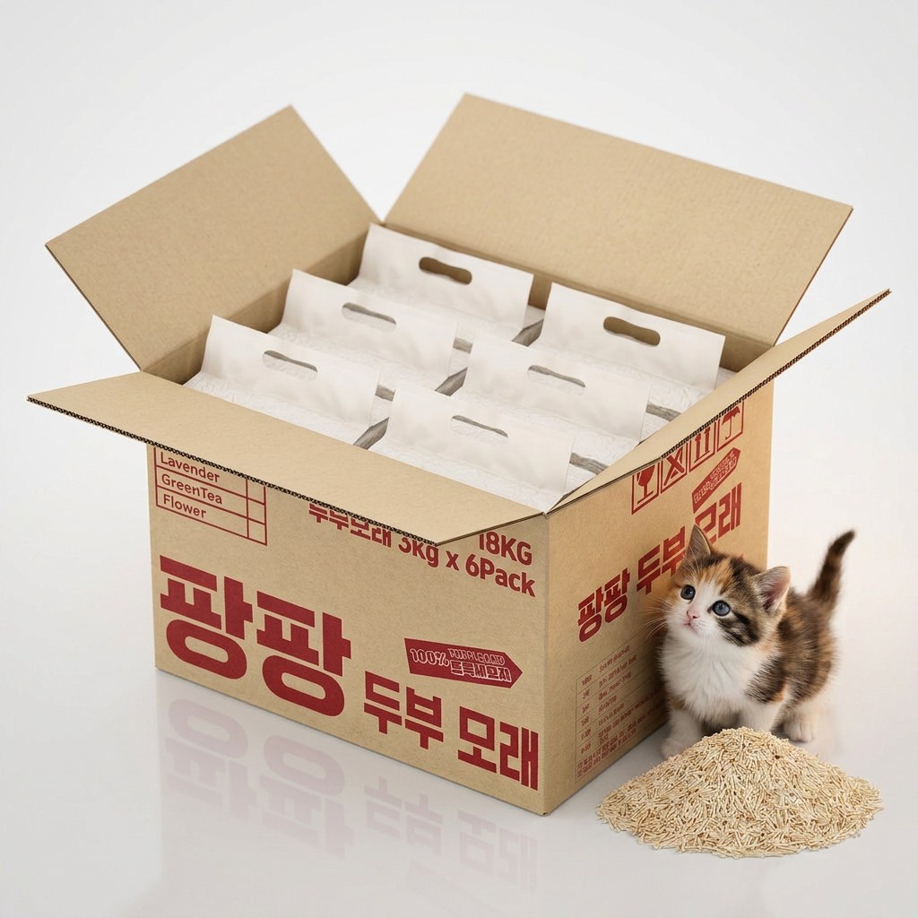 팡팡샌드 고양이 모래 극세입자 고양이 두부모래